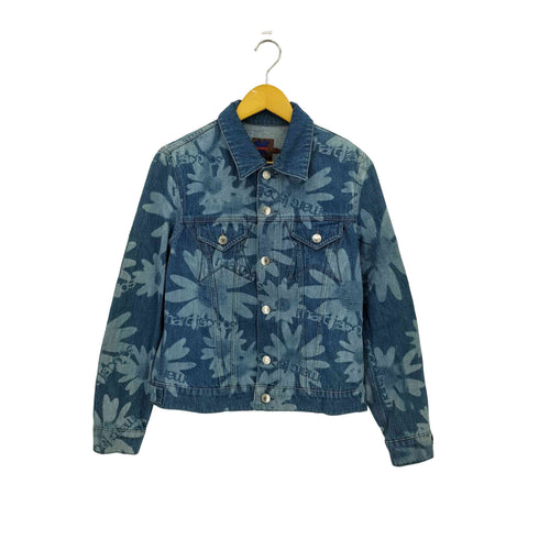 マークジェイコブス heaven by marc jacobs LASER FLORAL DENIM JACKET デニムジャケット レディース import:M