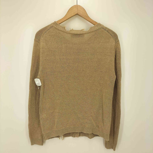 ザラ ZARA ダメージ加工 クルーネックカーディガン レディース JPN:S