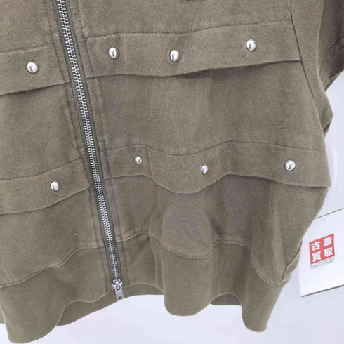 HTH short sleeve zip hoodie 半袖 ジップアップパーカー Y2K レディース FREE