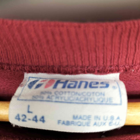 ヘインズ Hanes 80s USA製 アーガイルプリント ラグランスウェット メンズ L