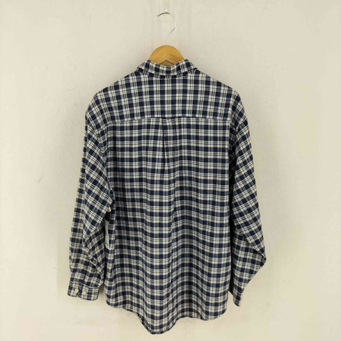 エディーバウアー Eddie Bauer 90s 白タグ コットン チェック シャツ メンズ import:L
