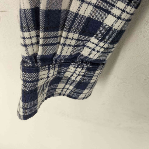 エディーバウアー Eddie Bauer 90s 白タグ コットン チェック シャツ メンズ import:L