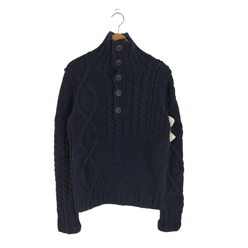ディーゼル DIESEL ケーブル編み ハイネックニットプルオーバー メンズ import:L
