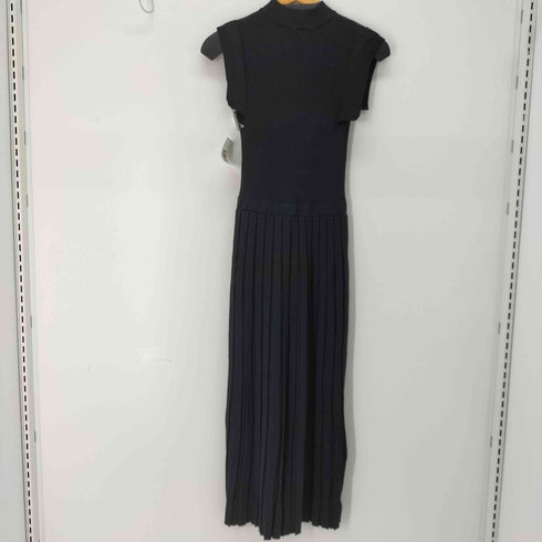 スライ SLY SLEEVELESS PLEATS HG OP ノースリーブ プリーツ ニットワンピース レディース FREE