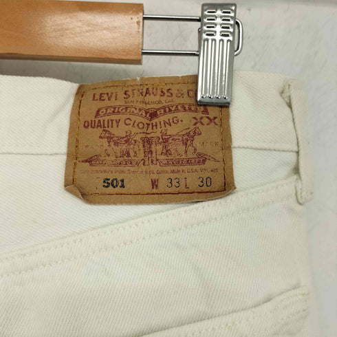 リーバイス Levis 501 95年 USA製 ホワイトデニムパンツ ボタン裏524 メンズ 33×30