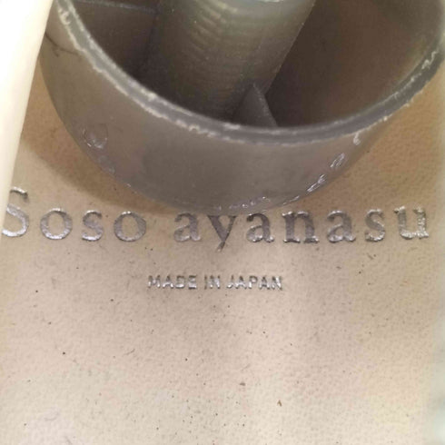 SOSO AYANASU 総柄 プレーントゥ 6ホール シューズ メンズ
