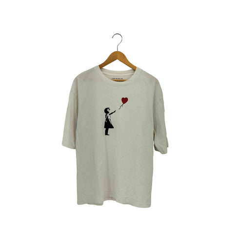 アデイインザライフユナイテッドアローズ A day in the life UNITED ARROWS バンクシー プリント クルーネックTシャツ メンズ JPN:L