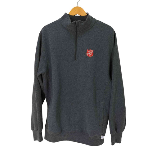 ラッセルアスレチック RUSSELL ATHLETIC ワッペン ハーフジップ スウェット メンズ import:L