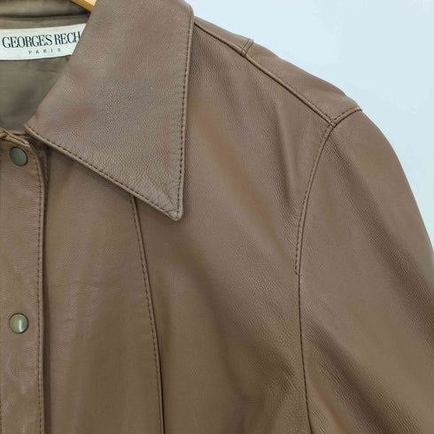 ジョルジュレッシュ GEORGES RECH ゴートスキン スナップボタン シャツジャケット レディース JPN:38