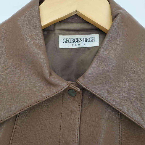 ジョルジュレッシュ GEORGES RECH ゴートスキン スナップボタン シャツジャケット レディース JPN:38
