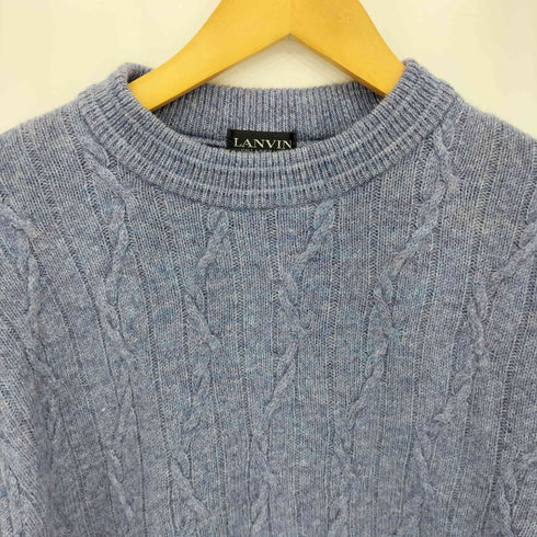 ランバンコレクション LANVIN COLLECTION ウール ケーブルクルーネックニット メンズ JPN:L