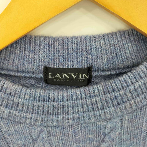 ランバンコレクション LANVIN COLLECTION ウール ケーブルクルーネックニット メンズ JPN:L