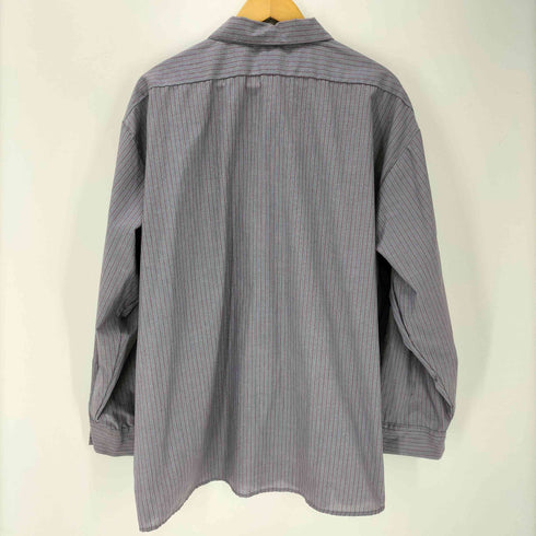 シンタス CINTAS Comfort FLEX 65/35 ポリコットン USA製 企業ロゴ 刺繍 L/S ストライプ ワーク シャツ ビッグサイズ メンズ 2XL