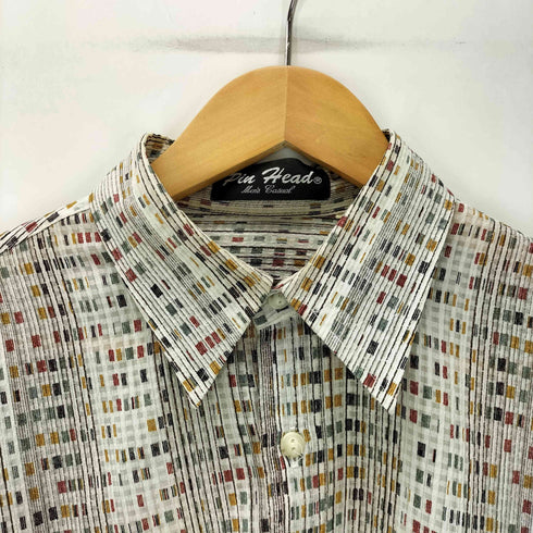 Pin Head 総柄 ウィンクル L/S ポリ シャツ メンズ JPN:M