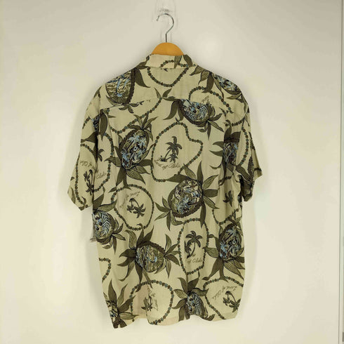 ステューシー Stussy 80S~90S 白タグ Land hawaii レーヨン アロハシャツ メンズ import:S