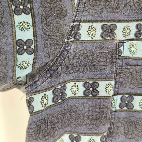 ブルーブルーハリウッドランチマーケット BLUE BLUE H.R.MARKET 花柄 レギュラーカラーシャツ メンズ