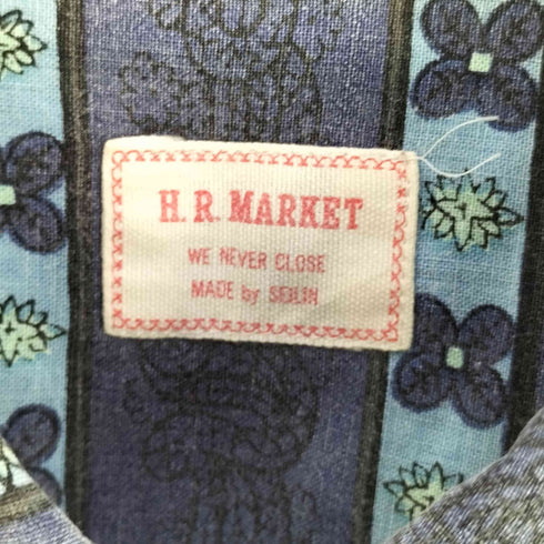 ブルーブルーハリウッドランチマーケット BLUE BLUE H.R.MARKET 花柄 レギュラーカラーシャツ メンズ