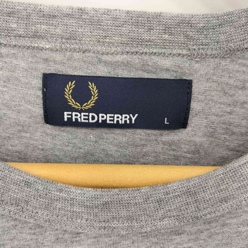 フレッドペリー FRED PERRY Striped Cuff Tee ロゴ刺繍 クルーネックTシャツ メンズ import:L