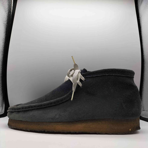 クラークス Clarks WALLABEE BOOT ネイビー スエード クレープソール モカシン ブーツ メンズ JPN:26.5