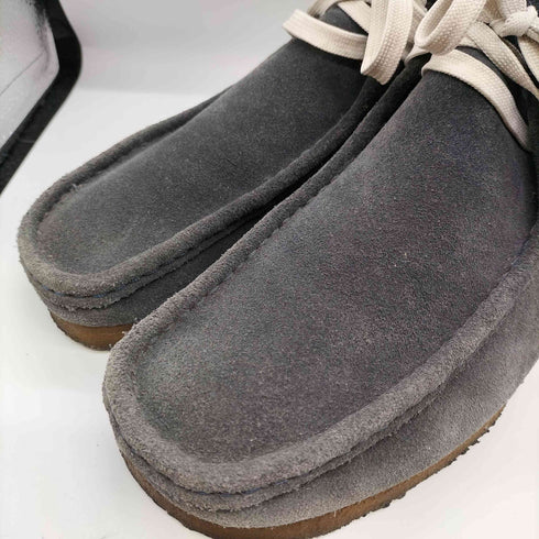 クラークス Clarks WALLABEE BOOT ネイビー スエード クレープソール モカシン ブーツ メンズ JPN:26.5