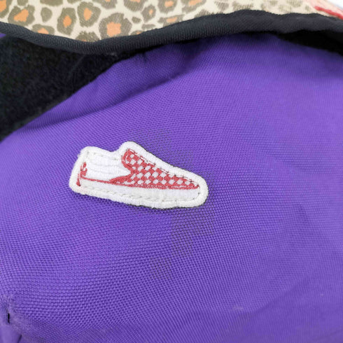 メイ MEI ロゴ ワッペン レオパード フラップ ショルダー バッグ レディース