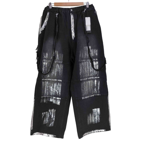 アドラー ADRER panel suspender wide denim (waist gom) / パネルサスペンダーワイドデニム(ウエストゴム) メンズ JPN:L