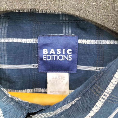 ベーシックエディションズ BASIC EDITIONS チェック レギュラーカラーシャツ メンズ import:L