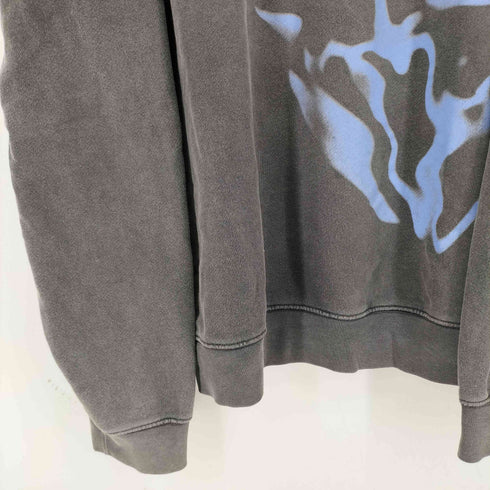 ザラ ZARA フロントプリント スミクロ クルーネックスウェット メンズ US L