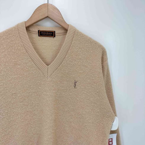 イヴサンローラン Yves Saint Laurent ysl刺しゅう vネックニット メンズ