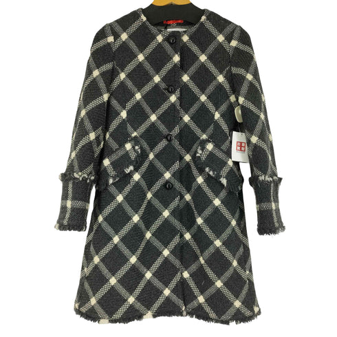アクアスキュータム AQUASCUTUM ノーカラーツイードコート レディース 8