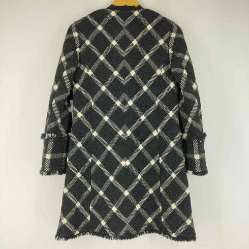 アクアスキュータム AQUASCUTUM ノーカラーツイードコート レディース 8