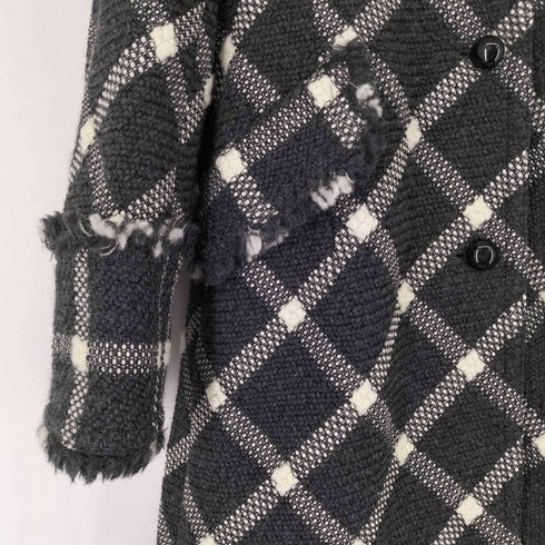 アクアスキュータム AQUASCUTUM ノーカラーツイードコート レディース 8