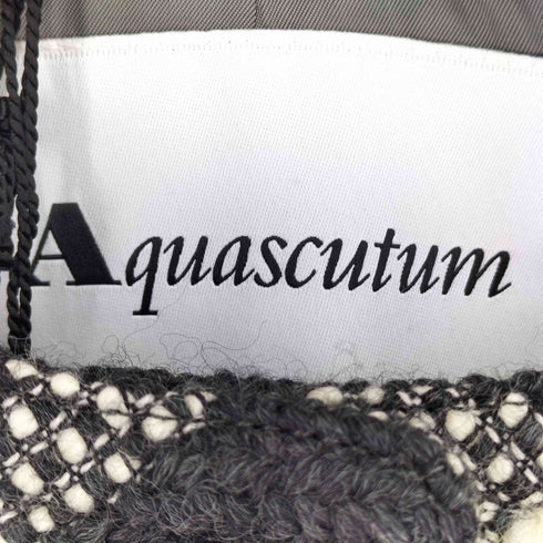 アクアスキュータム AQUASCUTUM ノーカラーツイードコート レディース 8