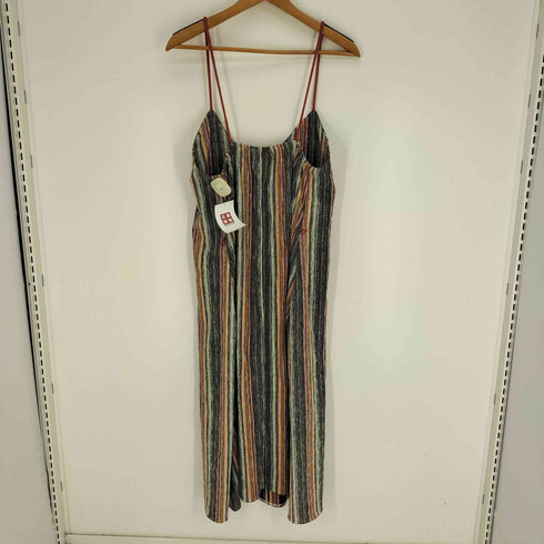 ザラ ZARA マルチカラーストライプ キャミ ワンピース レディース import:M