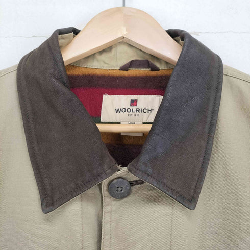ウールリッチ WOOLRICH ブランケットライナー レザー切替ハンティングジャケット メンズ L