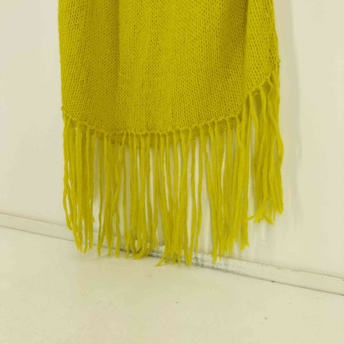 ファーファット FAFATT モヘア混 裾フリンジ ローゲージ メッシュニット ワンピース レディース FREE