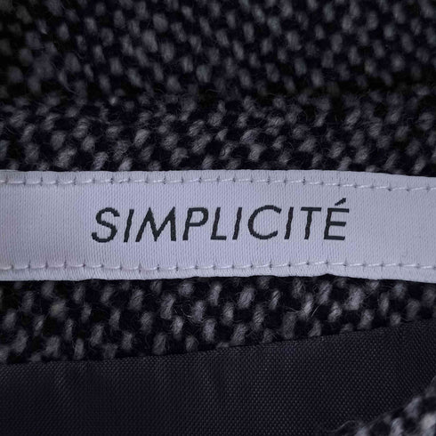 シンプリシテェ SIMPLICITE ウール混Vネックセミフレアジャンパースカート レディース
