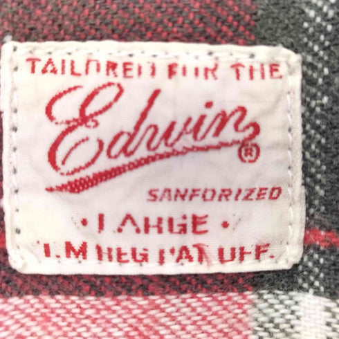 エドウィン EDWIN チェック ネルシャツ メンズ L