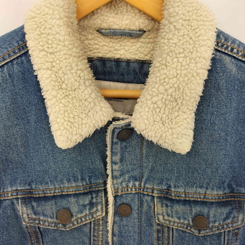 プルアンドベア PULL&BEAR 襟ボア デニム トラッカージャケット メンズ import:S