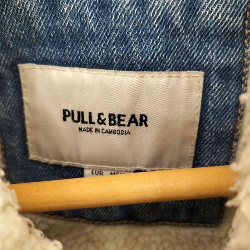 プルアンドベア PULL&BEAR 襟ボア デニム トラッカージャケット メンズ import:S