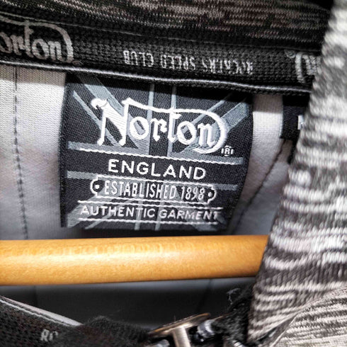 ノートン NORTON ポンチ 杢 ジップ パーカー 6分袖 メンズ JPN:M