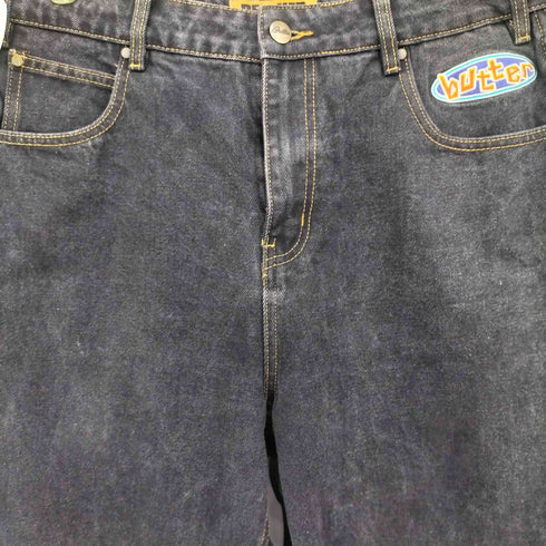 バターグッズ BUTTER GOODS SCATTERED DENIM PANTS 刺繍 バギー デニム パンツ メンズ 34