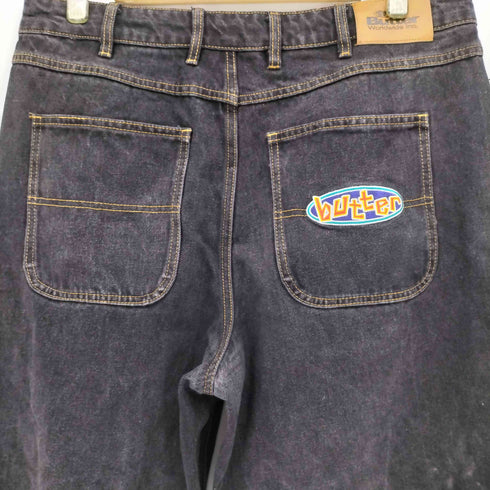 バターグッズ BUTTER GOODS SCATTERED DENIM PANTS 刺繍 バギー デニム パンツ メンズ 34