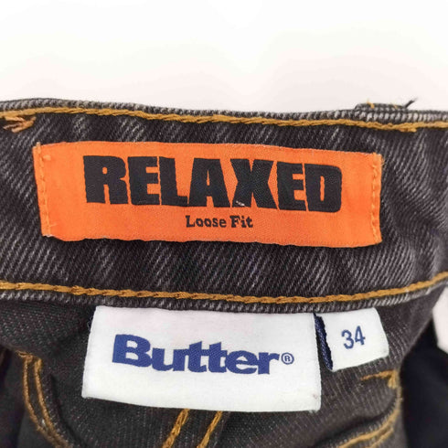 バターグッズ BUTTER GOODS SCATTERED DENIM PANTS 刺繍 バギー デニム パンツ メンズ 34