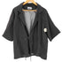 CARFARMALL シルケット加工 ピンストライプ ノッチドラペル S/S ジャケット メンズ import:M