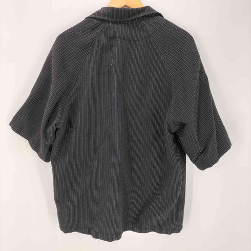 CARFARMALL シルケット加工 ピンストライプ ノッチドラペル S/S ジャケット メンズ import:M