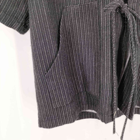 CARFARMALL シルケット加工 ピンストライプ ノッチドラペル S/S ジャケット メンズ import:M