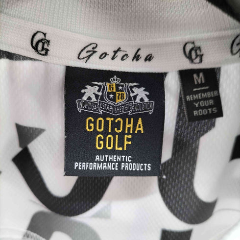 ガッチャ GATCHA GOLF DRY メッシュ ビッグ 総柄 ポロ ゴルフウェア メンズ JPN:M