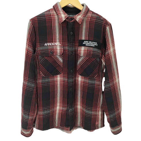 アヴィレックス AVIREX CHECK SHIRT HURRICANE HUNTER チェックシャツ ハリケーン ハンター L/S メンズ import:M