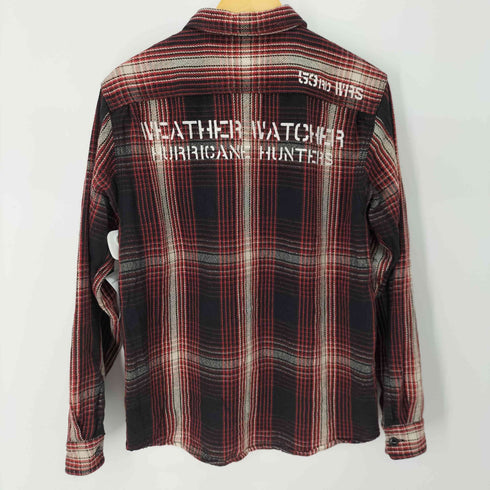 アヴィレックス AVIREX CHECK SHIRT HURRICANE HUNTER チェックシャツ ハリケーン ハンター L/S メンズ import:M